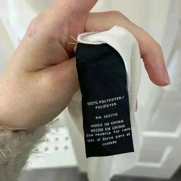 zac & rachel White business casual flowy blouse with button-down sleeves‎ size s - Picture 8 of 9